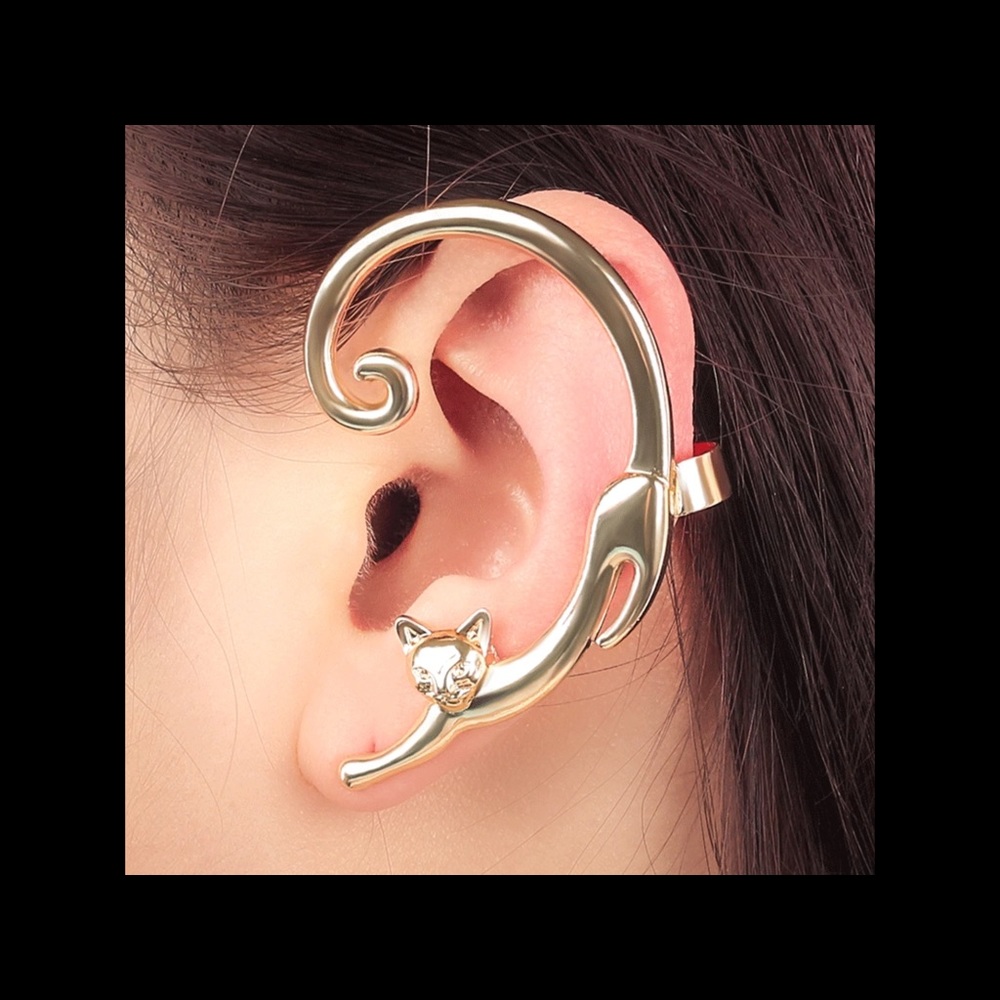 4/$20 💙 Gothic Cat Ear Cuff Gold